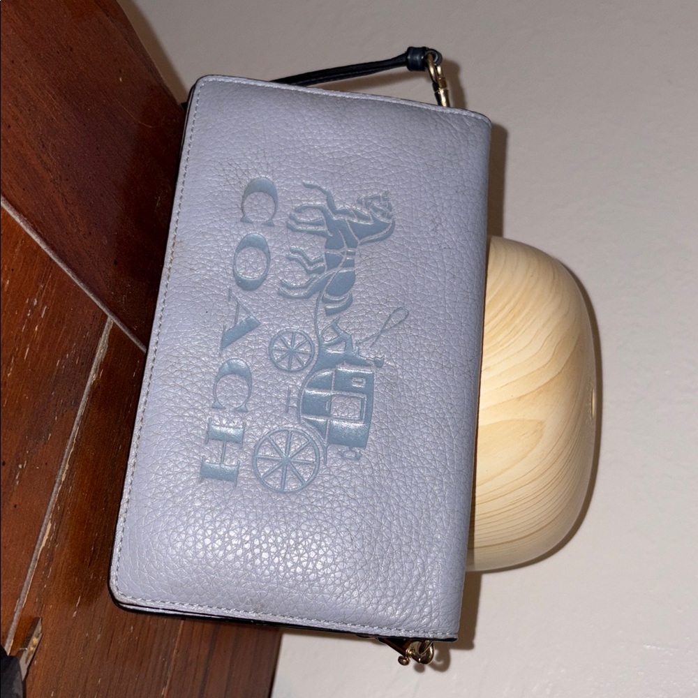 Coach Light Gray Leather Wallet